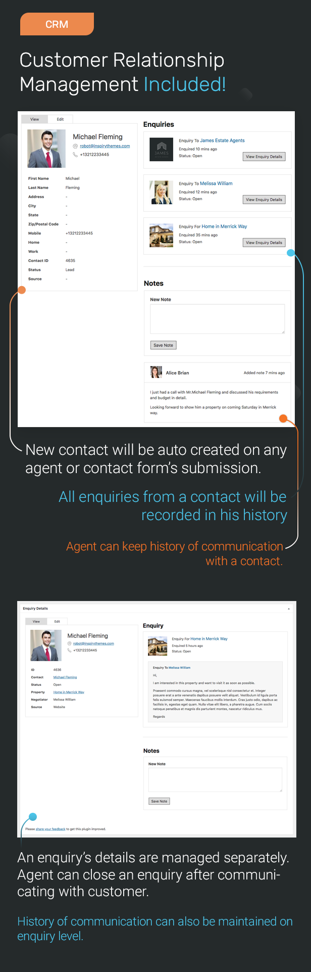Includes Customer Relationship Management for free