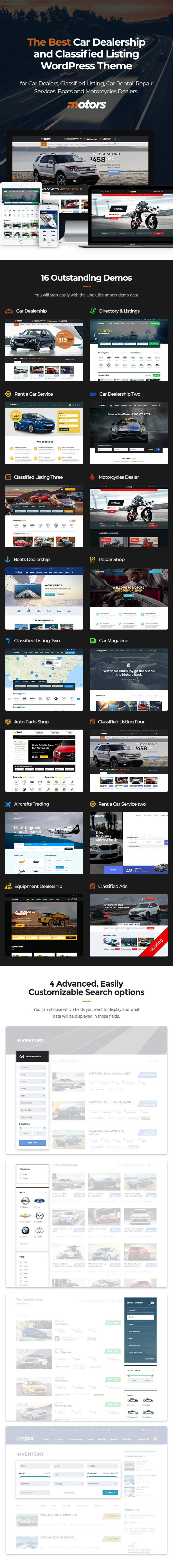 Motors - Car Dealer, Rental & Classifieds WordPress theme - 4