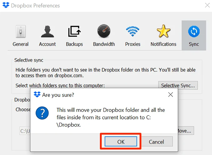 Cách di chuyển thư mục Dropbox của bạn 39 Cách di chuyển thư mục Dropbox của bạn