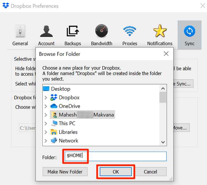 Cách di chuyển thư mục Dropbox của bạn