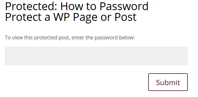 Cách bảo vệ các trang bằng mật khẩu trên trang web WordPress của bạn 6 Cách bảo vệ các trang bằng mật khẩu trên trang web WordPress của bạn