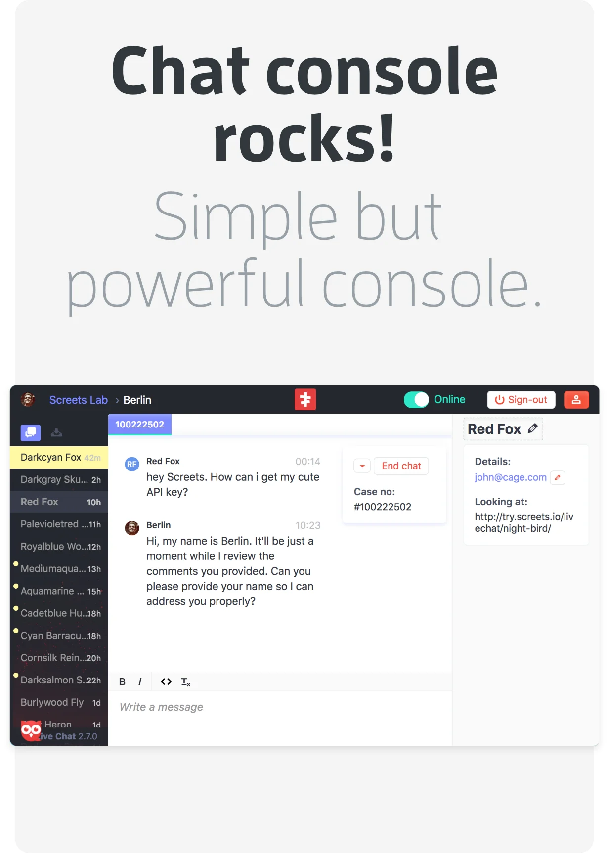 Bàn điều khiển trò chuyện đá!