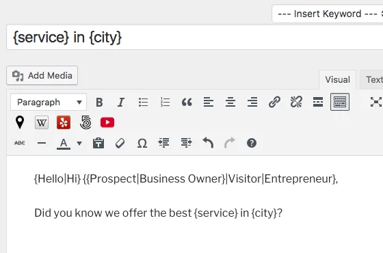 Trang Generator Pro: Hỗ trợ Spintax lồng nhau đầy đủ