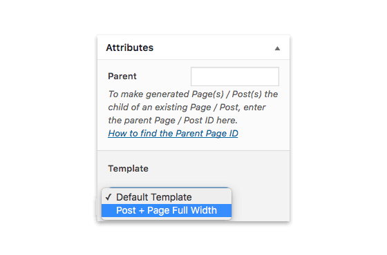 Page Generator Pro: Thuộc tính Trang và Bài viết