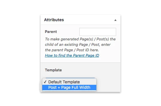 Page Generator Pro: Thuộc tính Trang và Bài viết