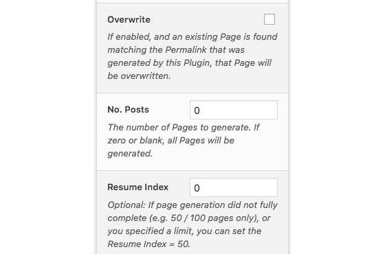 Page Generator Pro: Ghi đè lên nội dung được tạo