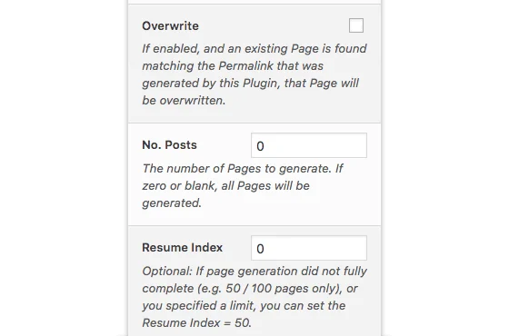 Page Generator Pro: Ghi đè lên nội dung được tạo