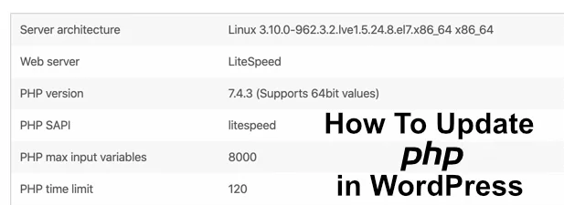 Cách cập nhật PHP trong WordPress