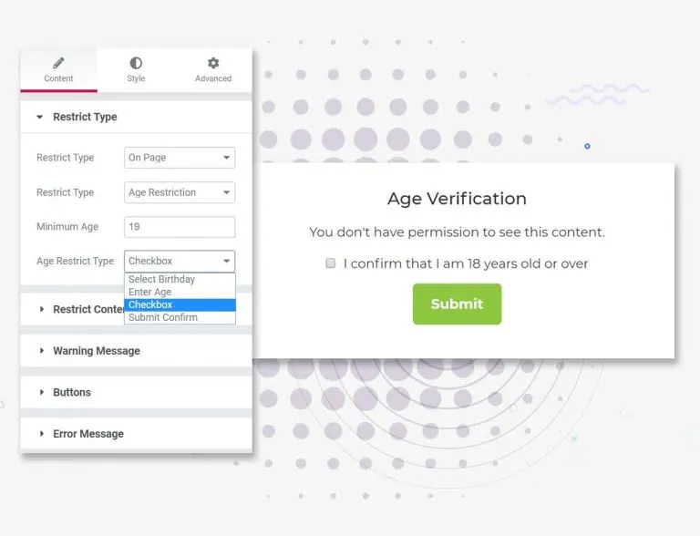 Restrict Content For Elementor