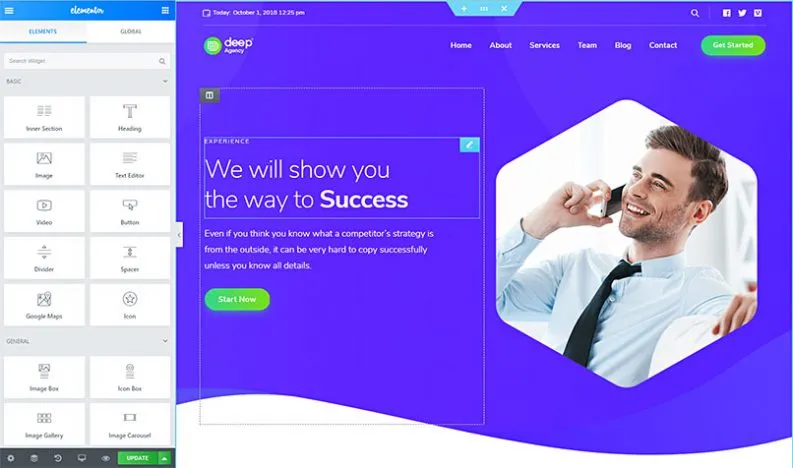 Visual Page Builder - Deep Theme
