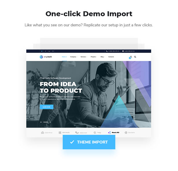 Engitech v1.4.1 NULLED - IT Solutions & Services WordPress Theme