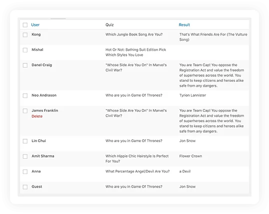 WP Quiz Pro v2.1.11 NULLED - The Best WordPress Quiz Plugin 20 Advanced Statistics about Players