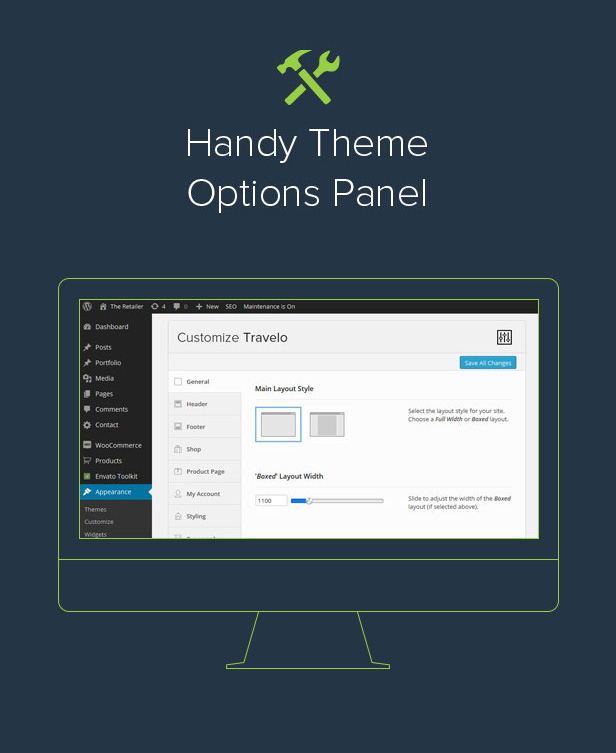 Travelo Theme Tùy chọn