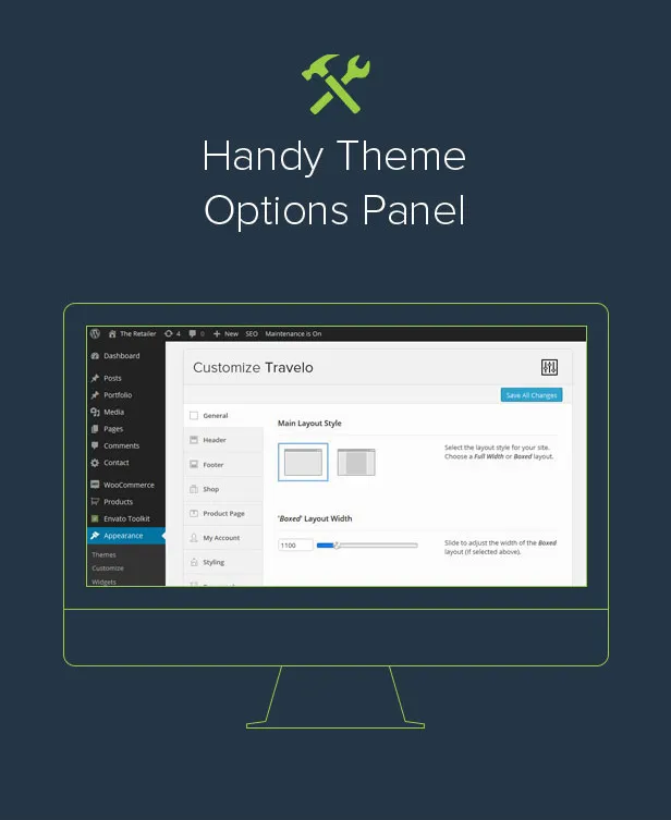 Travelo Theme Tùy chọn