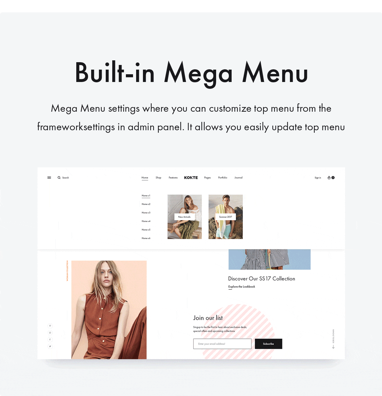 Chủ đề Konte WordPress - Mega Menu