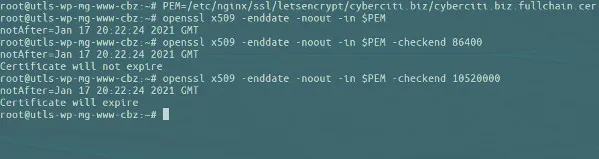Cách kiểm tra TLS và ngày hết hạn chứng chỉ SSL từ dòng lệnh