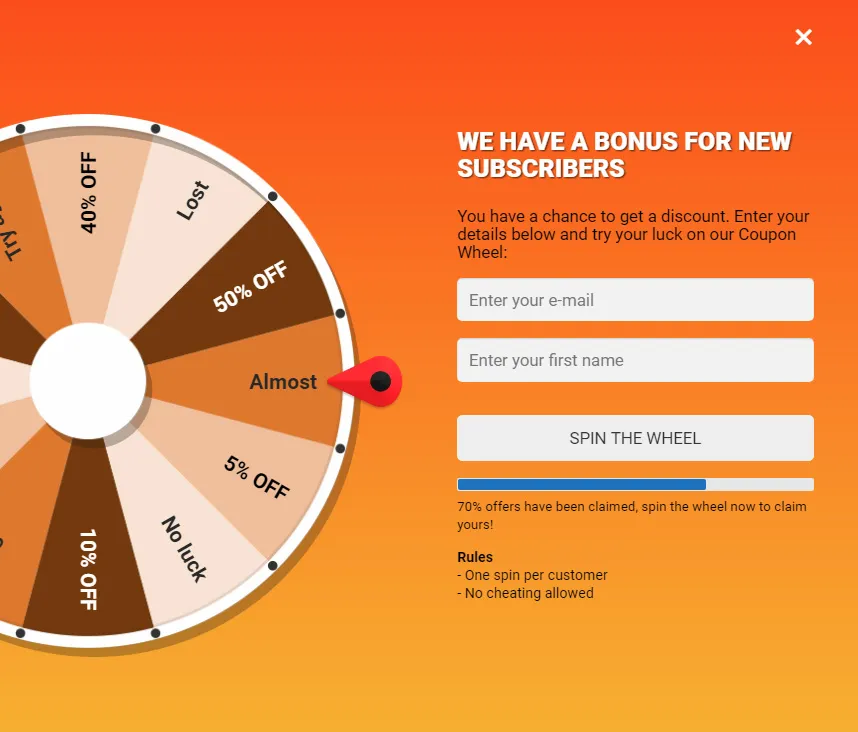 Coupon Wheel For WooCommerce and WordPress - 8