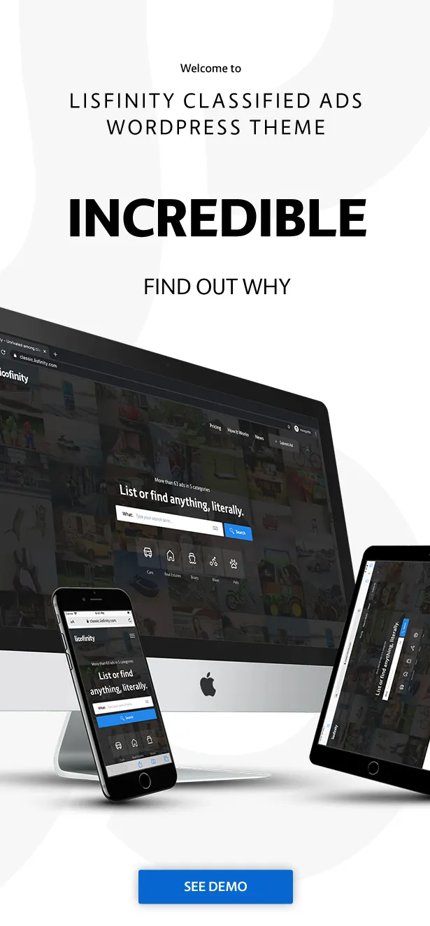 Lisfinity v1.2.8 NULLED - Classified Ads WordPress Theme 3 Lisfinity - Quảng cáo rao vặt WordPress Theme - 3