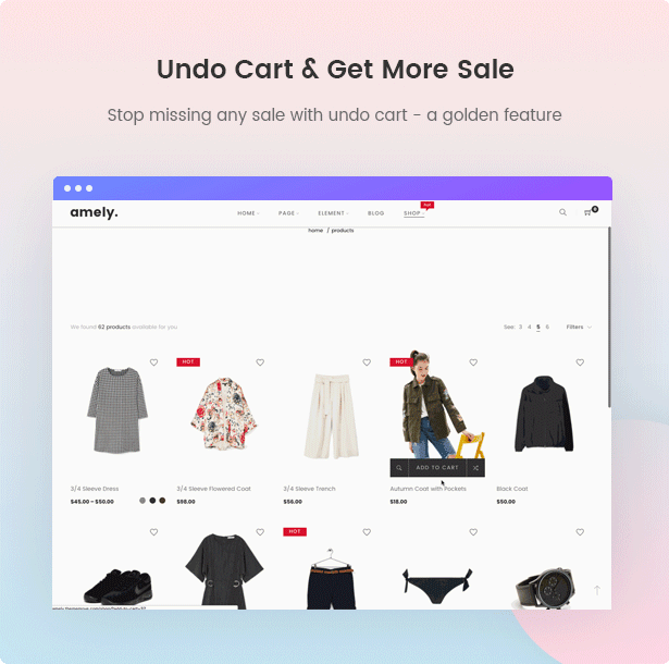Thời trang WooCommerce WordPress Theme - Hoàn tác Giỏ hàng để nhận được nhiều ưu đãi hơn