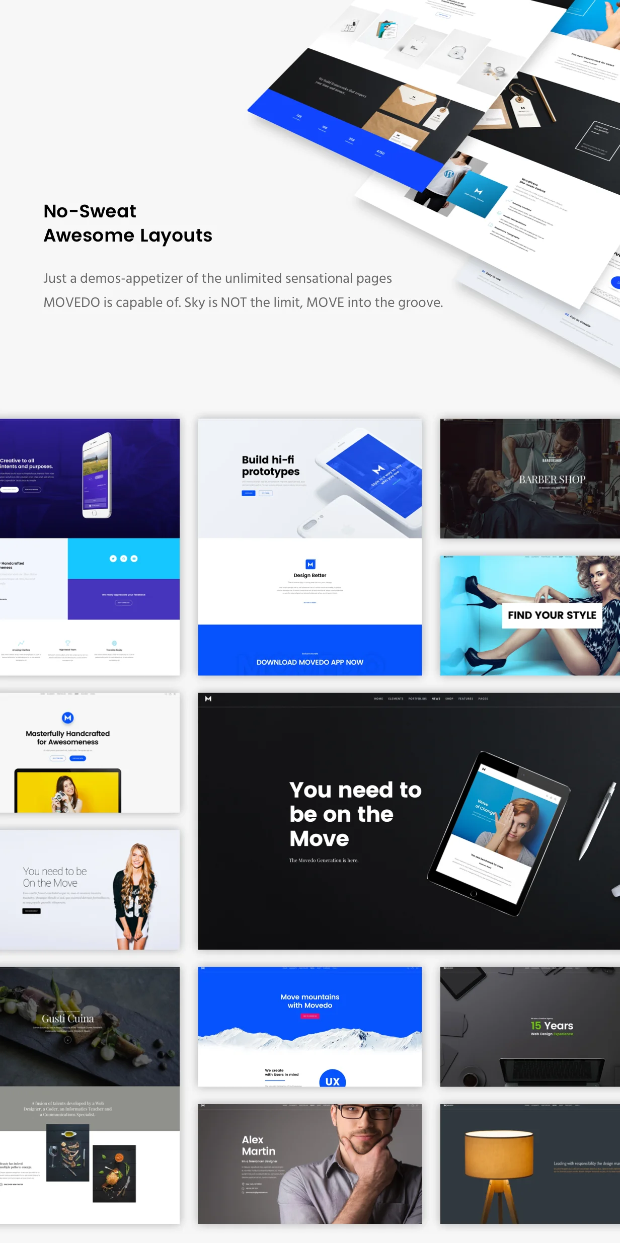 Movedo v3.5.1 NULLED - Responsive Multi-Purpose WordPress Theme 9 Bố cục Movedo