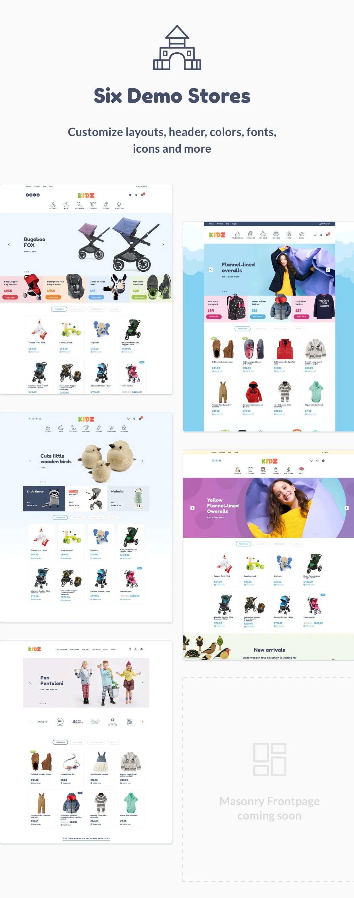 Sáu cửa hàng demo