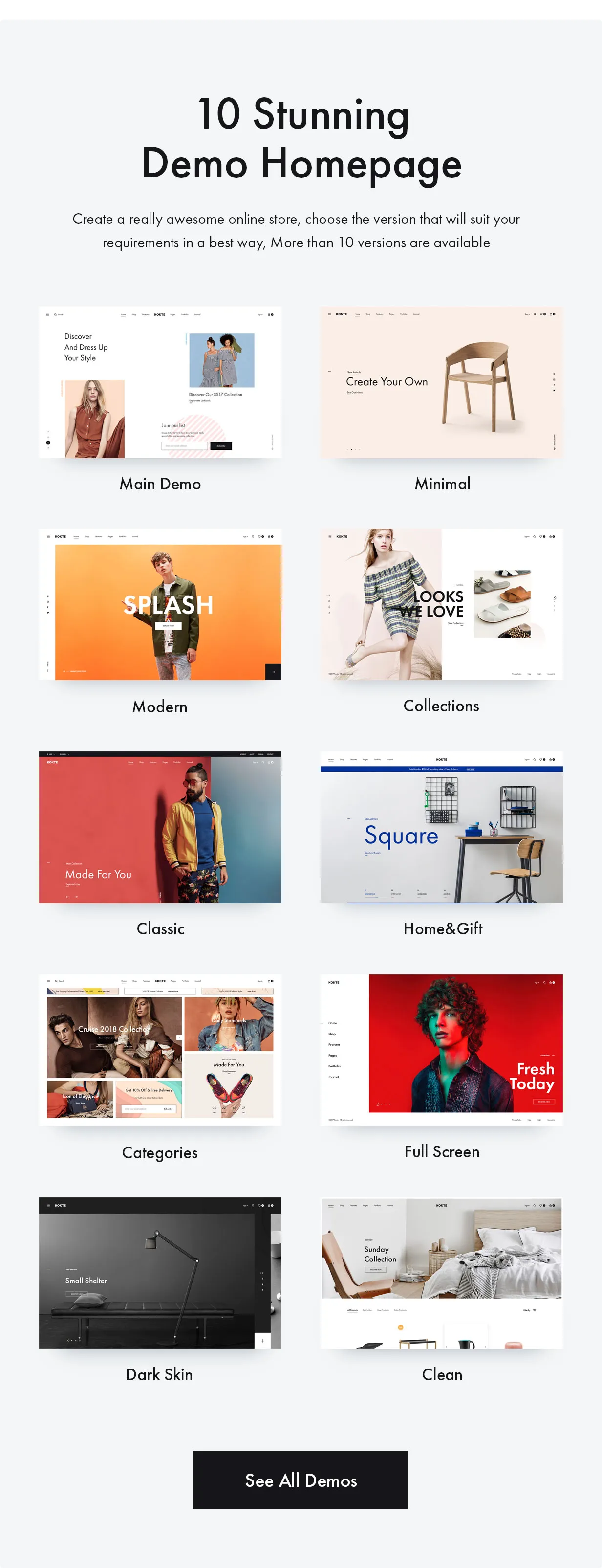Bản trình diễn chủ đề Konte WordPress