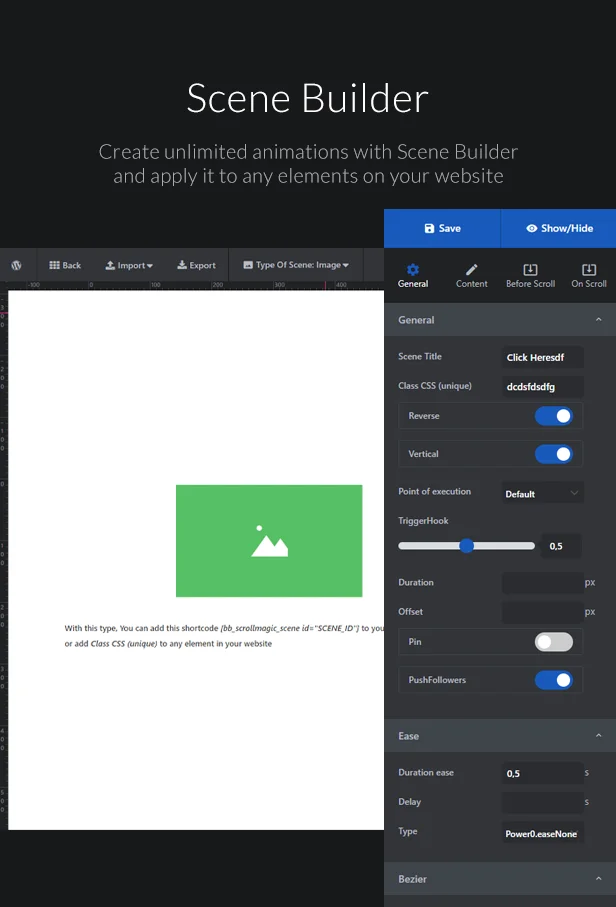 Scroll Magic WordPress – Scrolling Animation Builder Plugin