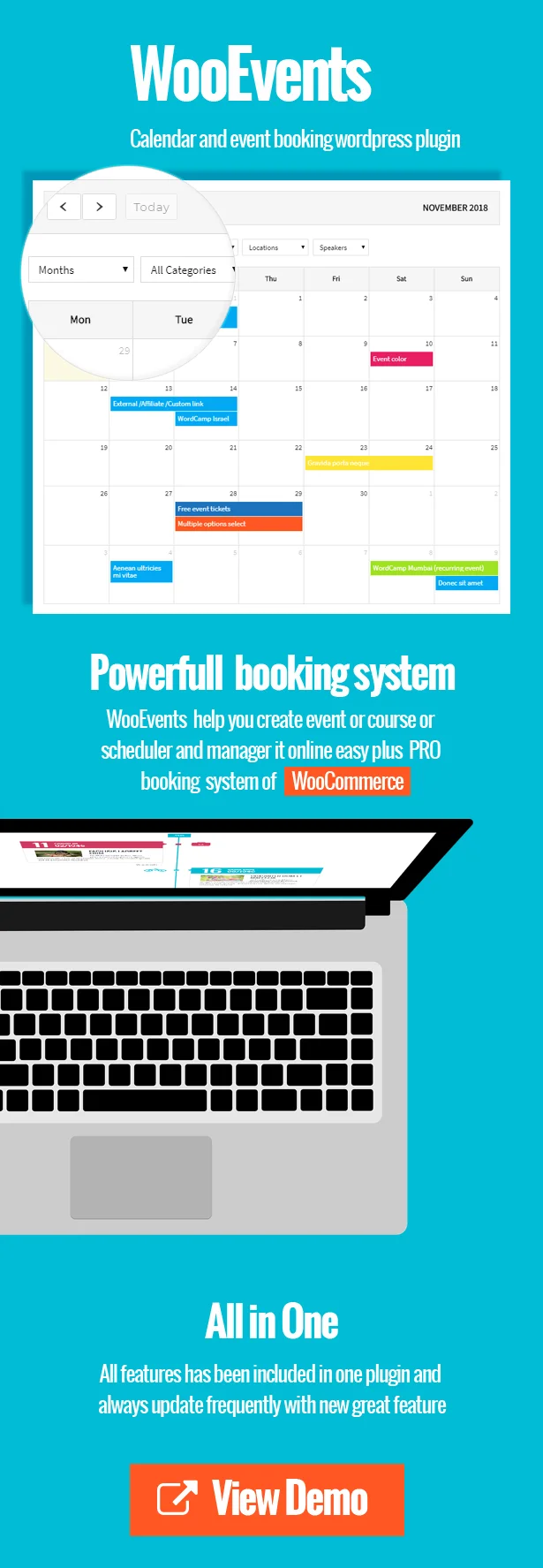 WooEvents v4.1.5 NULLED - Calendar and Event Booking 2 WooEvents - Đặt trước lịch và sự kiện - 2