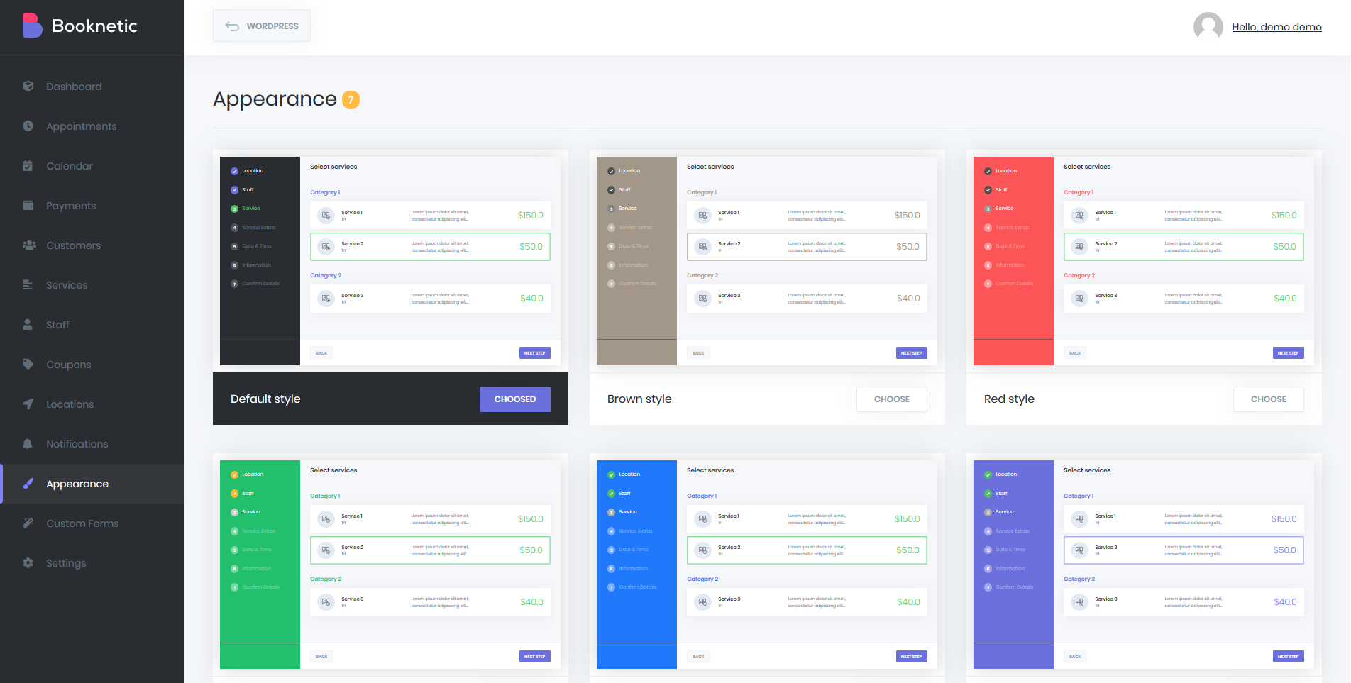 Booknetic - Hệ thống đặt lịch và đặt lịch hẹn WordPress - 23