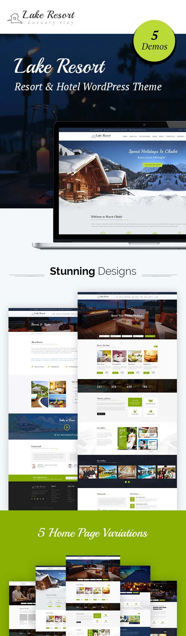 Lakecious: Resort và Khách sạn WordPress Theme - 2