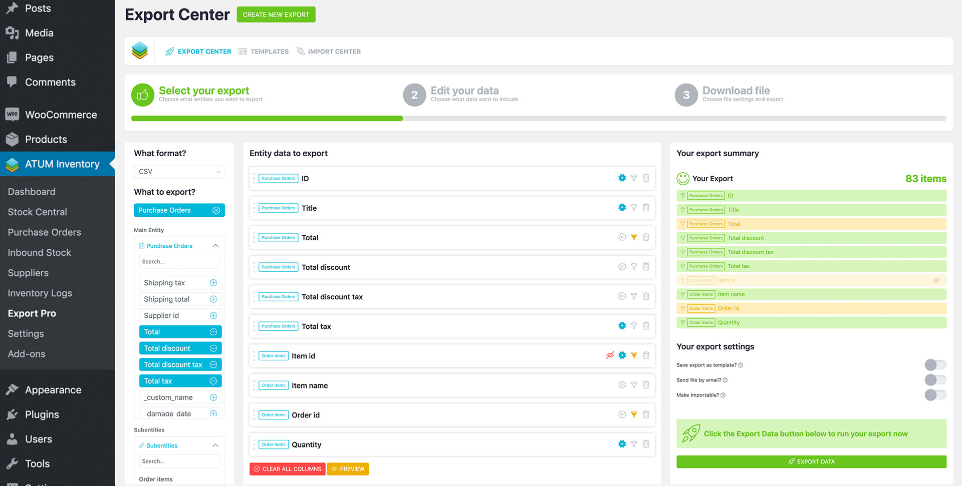 ATUM Export PRO 7