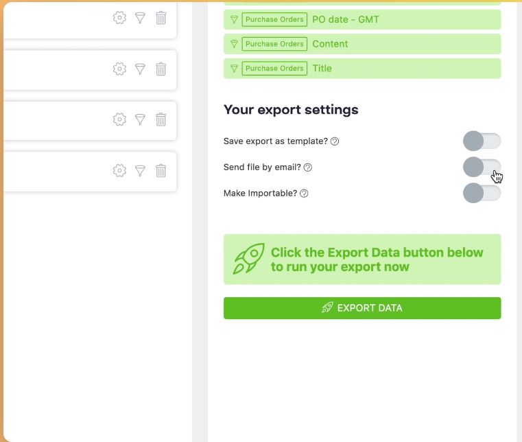 Các tính năng ATUM Export Pro