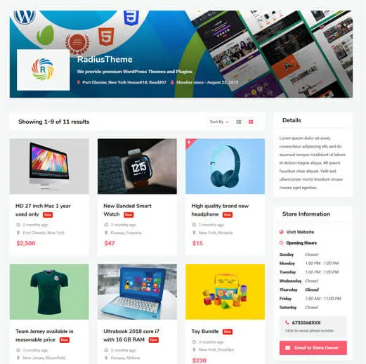 Classima Pre-Build Inner Pages