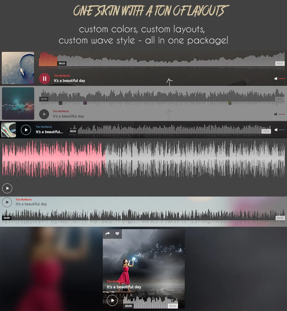 Layout ZoomSounds - WordPress Wave Audio Player with Playlist
