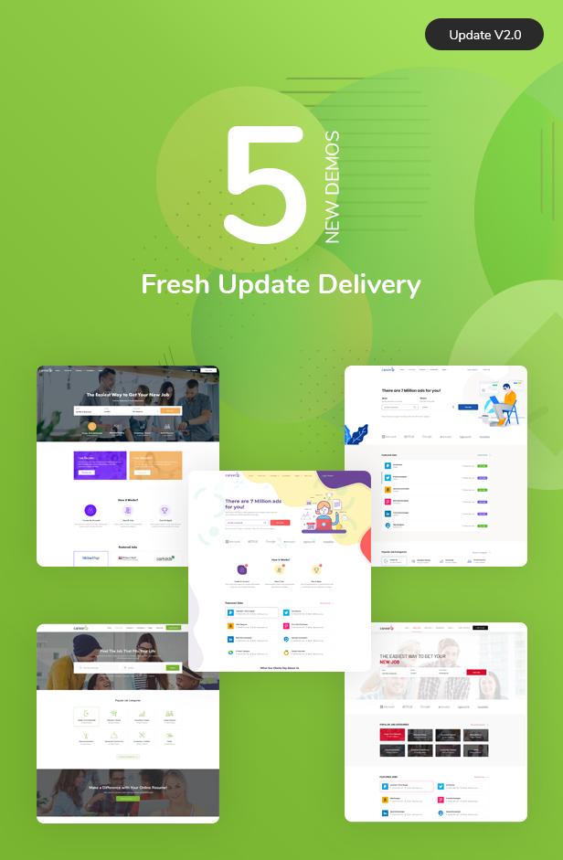 New Demos CareerUp - Job Board WordPress Theme