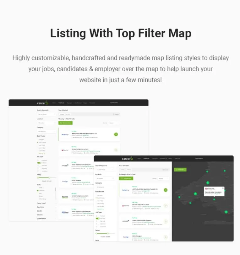 Tính năng CareerUp - Job Board WordPress Theme 2
