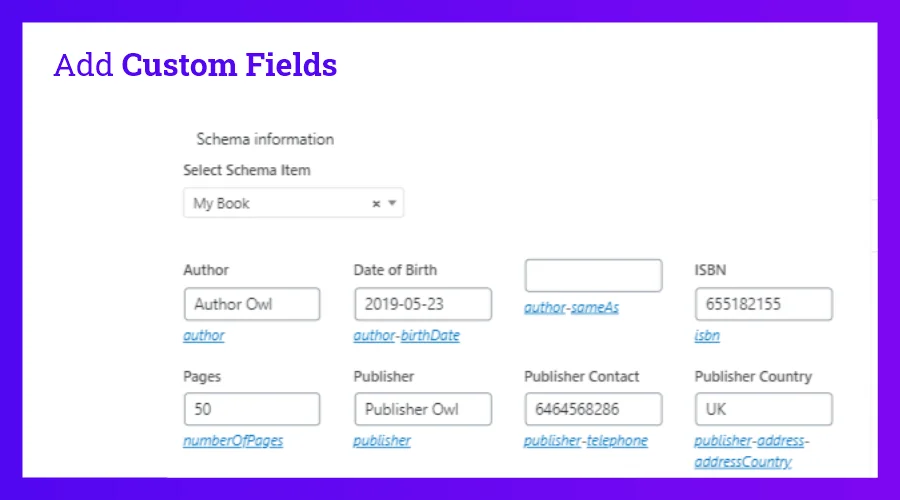 uSchema Custom fields