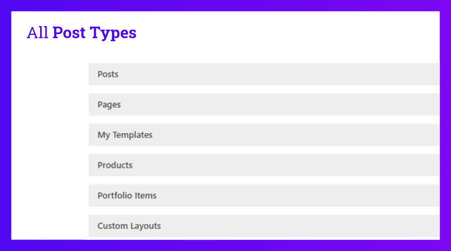 uSchema Post Types