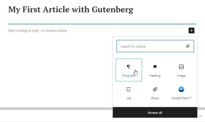 Hướng dẫn WordPress Gutenberg: Cách sử dụng Trình chỉnh sửa mới 8 Hướng dẫn WordPress Gutenberg: Cách sử dụng Trình chỉnh sửa mới
