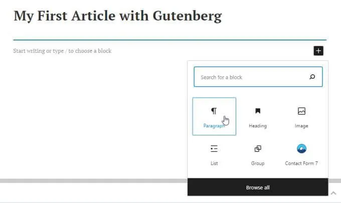 Hướng dẫn WordPress Gutenberg: Cách sử dụng Trình chỉnh sửa mới 8 Hướng dẫn WordPress Gutenberg: Cách sử dụng Trình chỉnh sửa mới