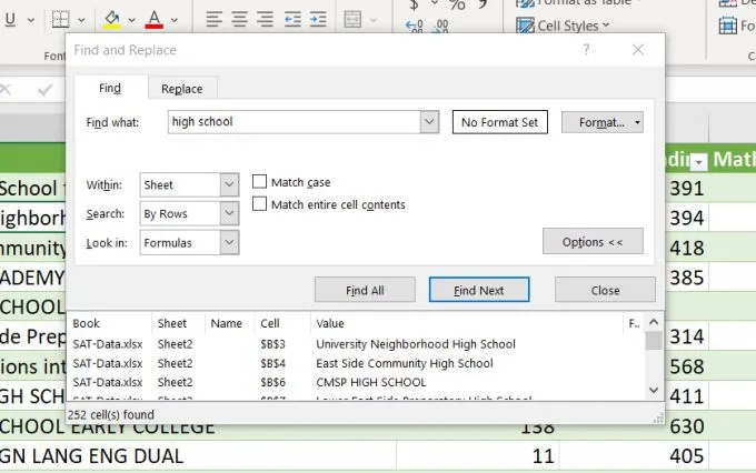 Cách tìm kiếm trong Excel 17 Cách tìm kiếm trong Excel