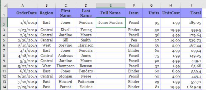 Cách sử dụng Flash Fill trong Excel 4 Cách sử dụng Flash Fill trong Excel