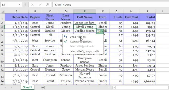 Cách sử dụng Flash Fill trong Excel 27 Cách sử dụng Flash Fill trong Excel