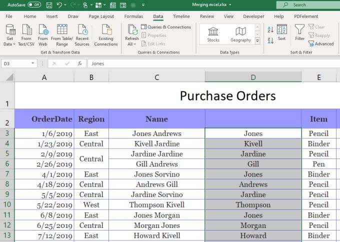 3 cách để tách một ô trong Excel 22 3 cách để tách một ô trong Excel