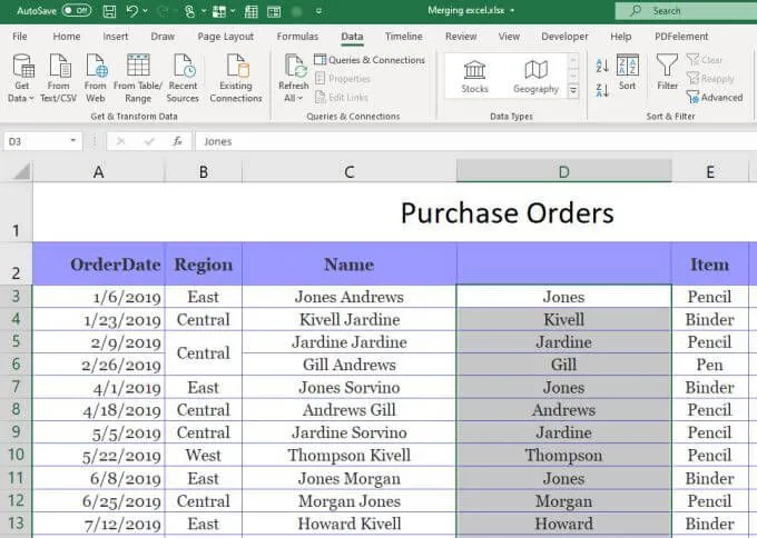 3 cách để tách một ô trong Excel 45 3 cách để tách một ô trong Excel