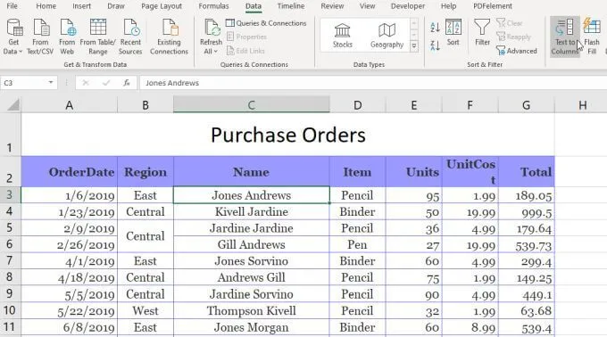 3 cách để tách một ô trong Excel 27 3 cách để tách một ô trong Excel