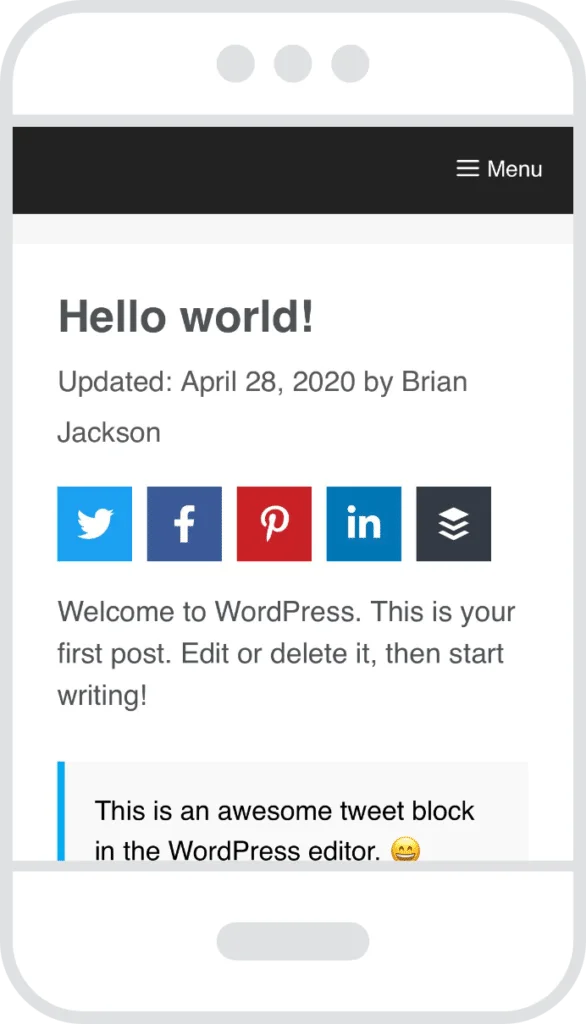 Novashare v1.3.0 NULLED - WordPress Social Sharing Plugin 6 nút chia sẻ xã hội trên điện thoại di động