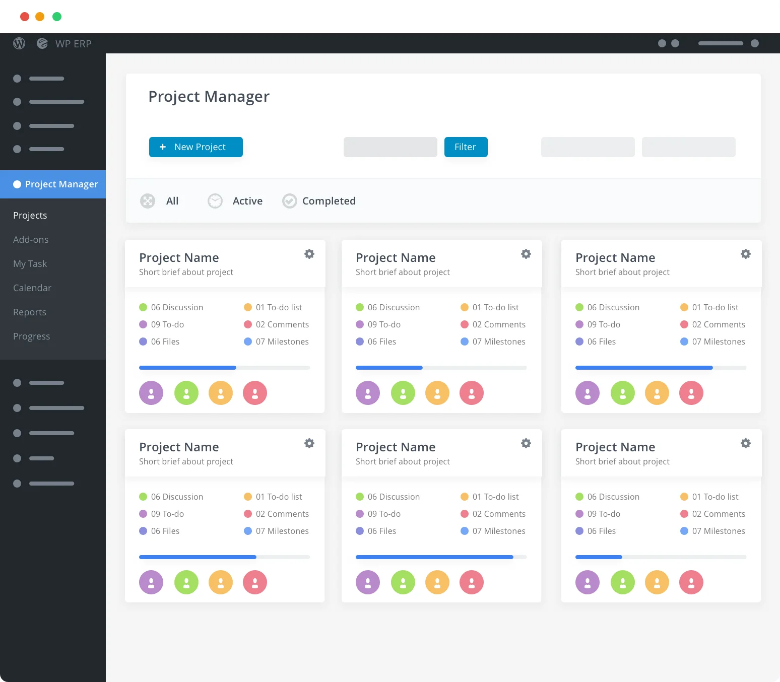 Hệ thống quản lý dự án tích hợp WP ERP