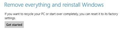 Xóa mọi thứ và cài đặt lại Windows