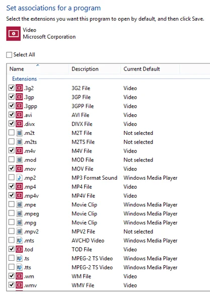 video mt2s defaults.png Video mt2s mặc định